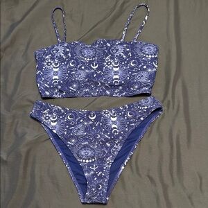 Women's Blue Celestial Print Swimsuit